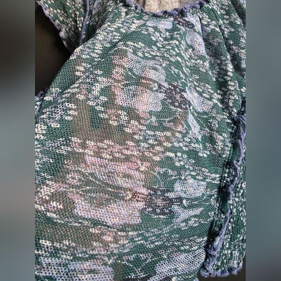 Free People Oh My Baby Tee Seagrass Combo Sz S - Picture 7 of 8